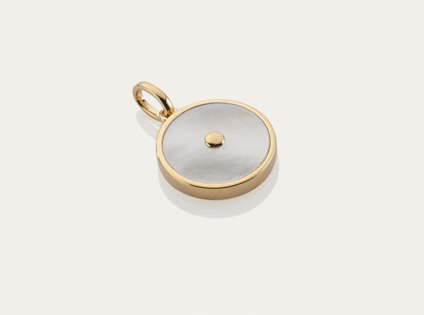 Mother of Pearl with Diamond Button Pendant