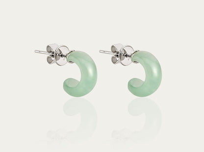 Jade pale green Earrings