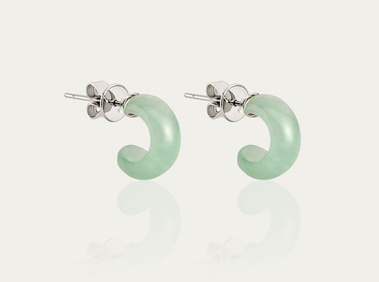 Jade pale green Earrings