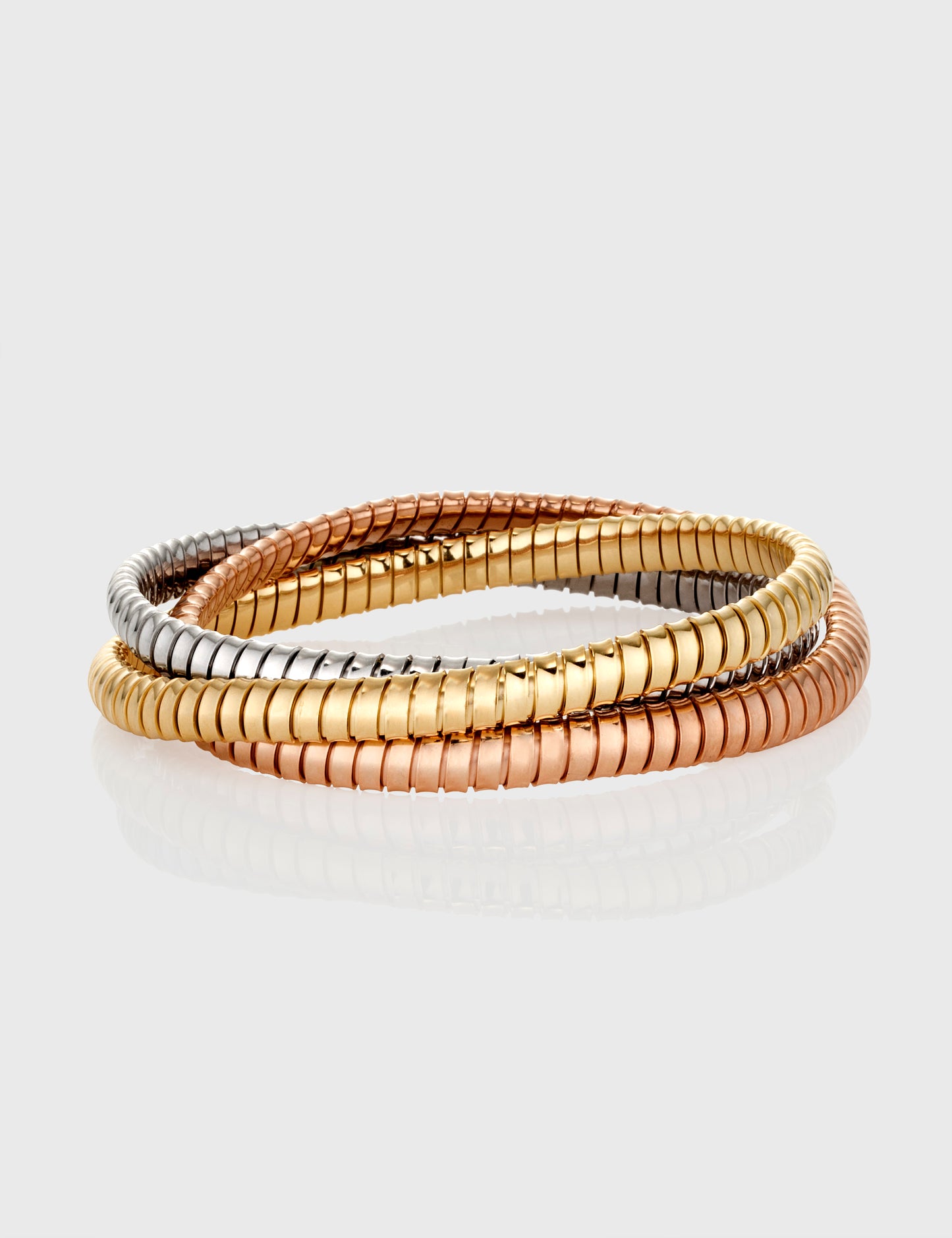 Trinity Rolling Tubogas Bracelet 6mm - Tricolour