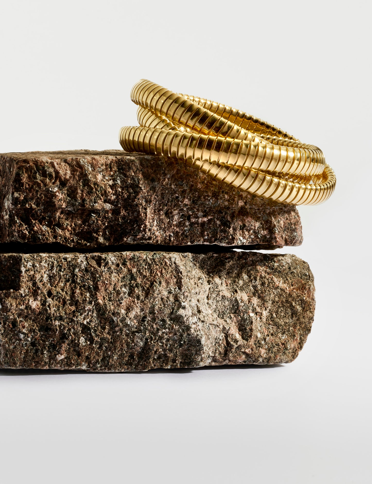 Trinity Rolling Tubogas Bracelet 8mm - Yellow Gold