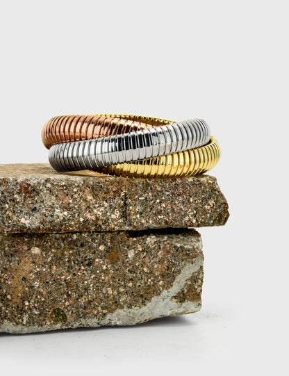 Trinity Rolling Tubogas Bracelet 12mm - Tricolour
