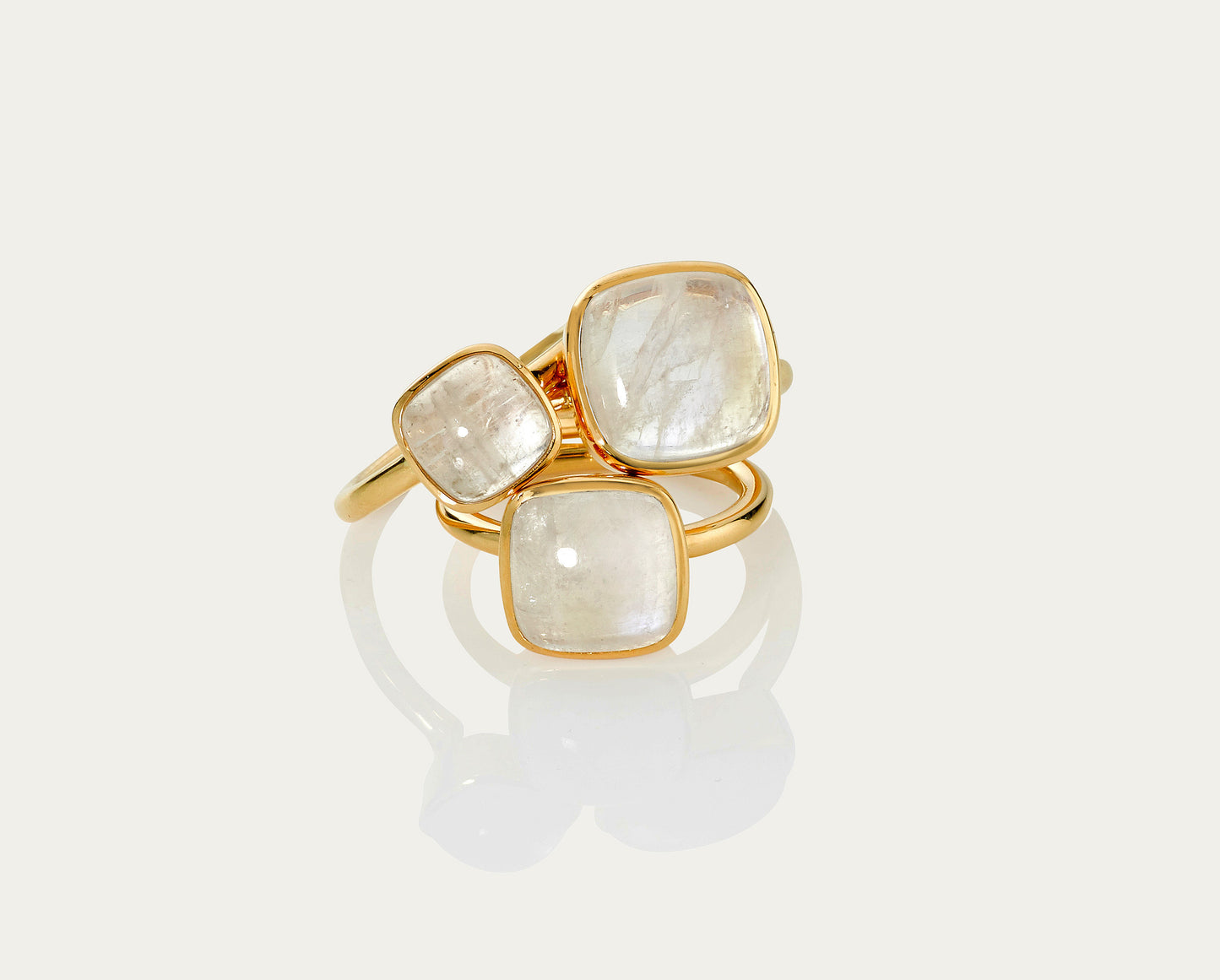 Bobo Ring Cabochon - Moonstone 10mm