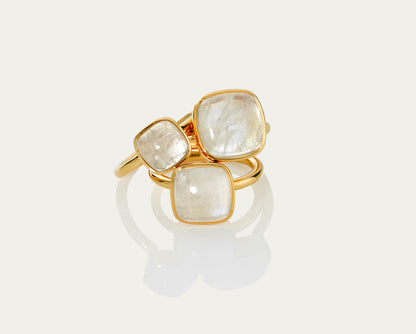 Bobo Ring Cabochon - Moonstone 10mm