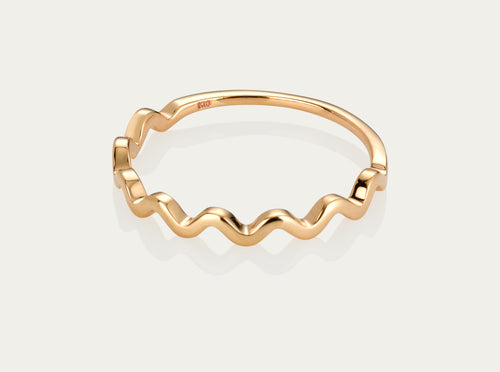 Wave ring 10K Yellow Gold