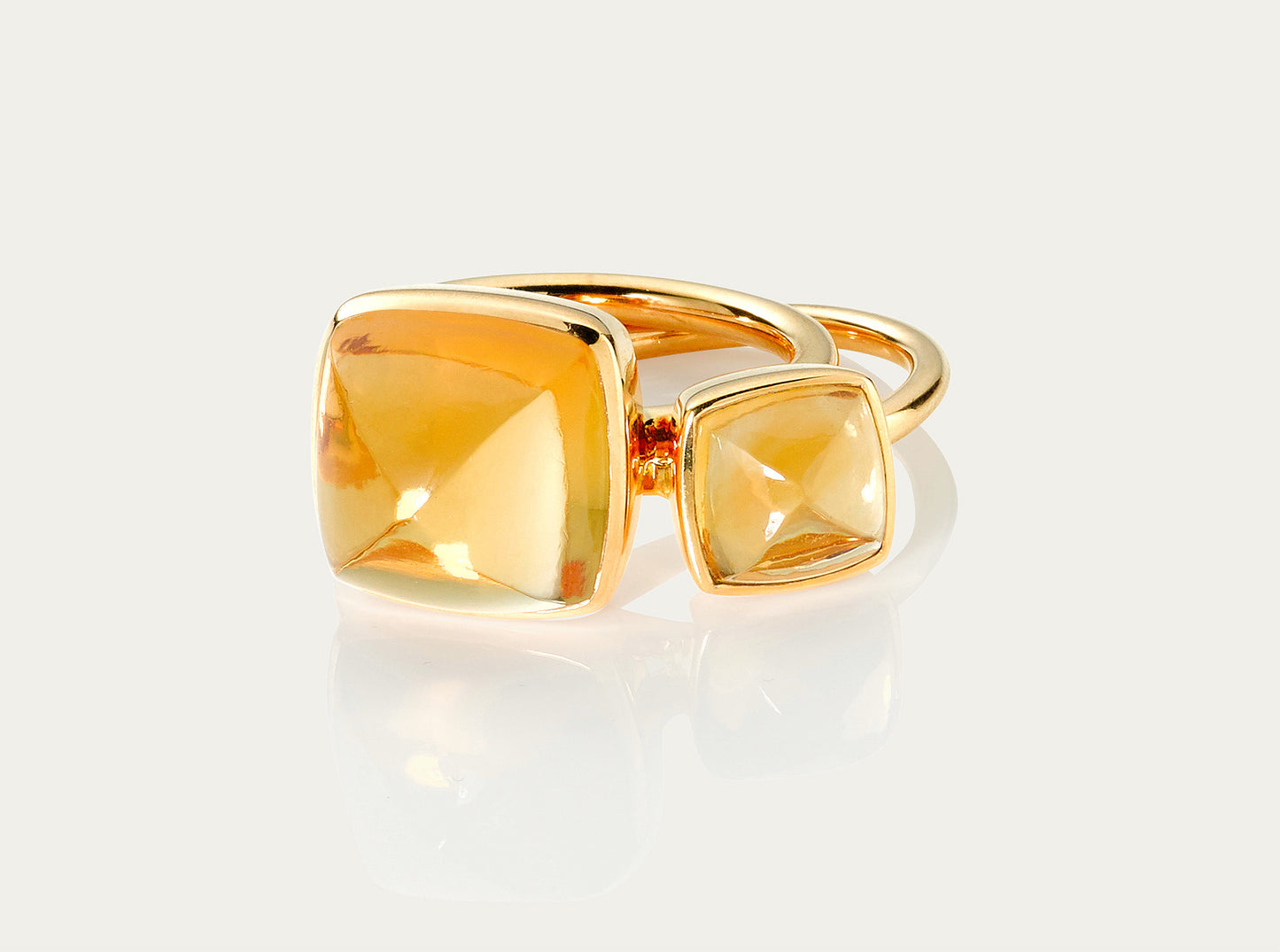 SUGARLOAF Cut Ring - CITRINE, 18K Gold