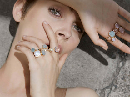 Bobo Ring Cabochon - Moonstone 10mm